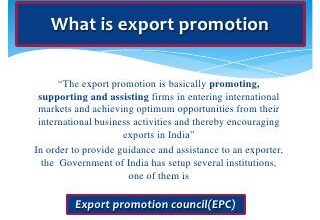 Costs of Export Promotion